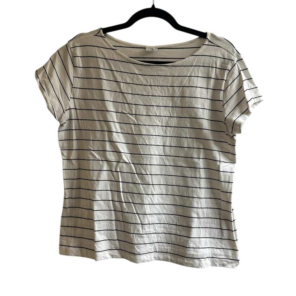 Classic Black and White Striped Women's Tee